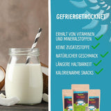 Cocco liofilizzato: 50g frutta liofilizzata - dolci vegani cubetti di cocco zuccherato - frutta essiccata naturalmente da NutriPur Prodotti disidratati Naty Shop