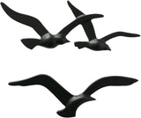 Decorazione da parete uccellino (oro, decorazioni murali in metallo, motivo nautico, decorazione murale per corridoio/soggiorno/sala da pranzo) 1011623 Naty Shop Statue e sculture Nero