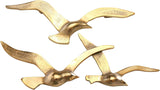 Decorazione da parete uccellino (oro, decorazioni murali in metallo, motivo nautico, decorazione murale per corridoio/soggiorno/sala da pranzo) 1011623 Naty Shop Statue e sculture Oro
