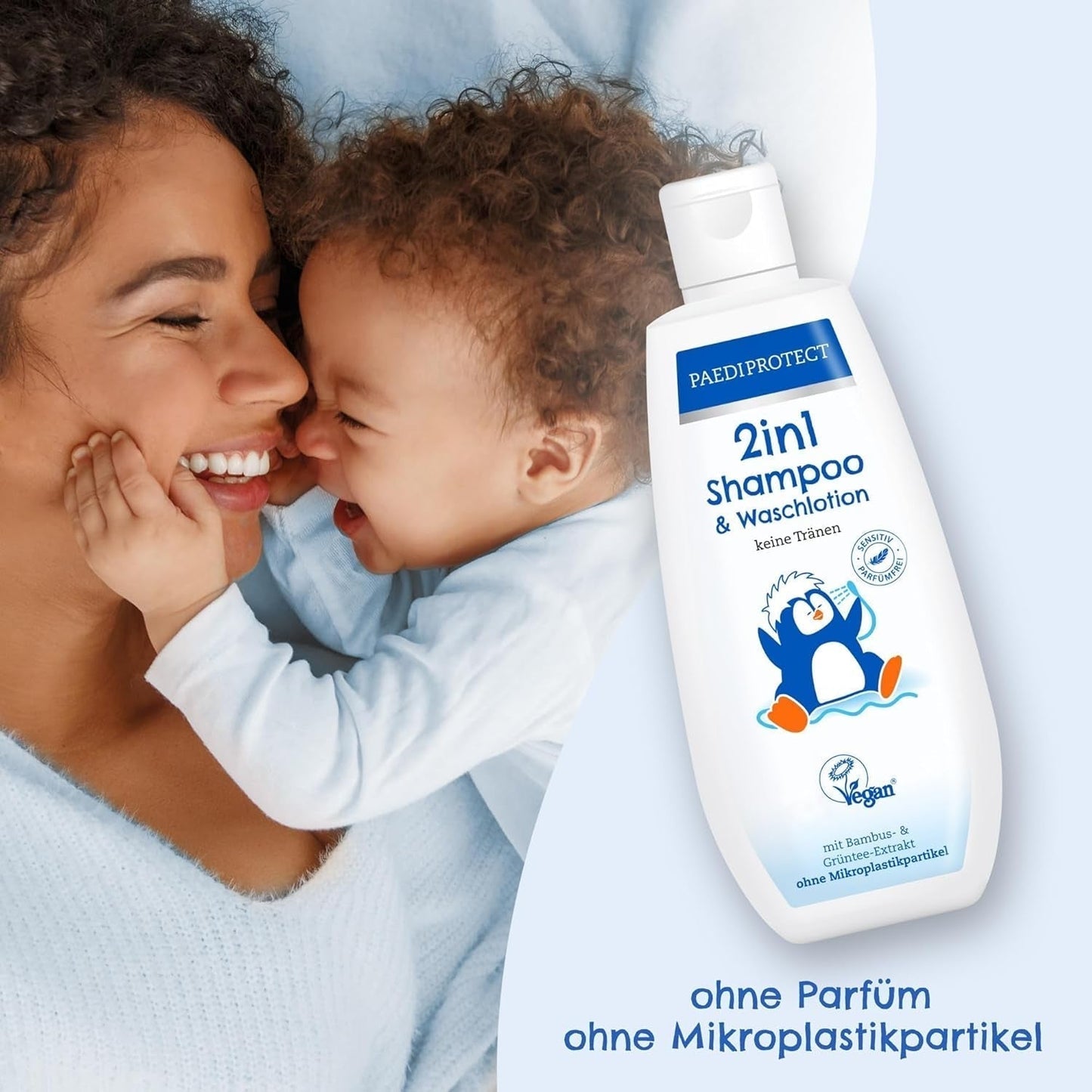 PAEDIPROTECT 2in1 shampoo e lozione lavante per neonati e bambini 200 ml, detersione delicata e capelli senza profumo e microplastiche, il bagnoschiuma idrata la pelle secca e sensibile, anche degli adulti Bambini - Bagno e Cura della Pelle Naty Shop