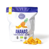 PAKKA ananas biologico e del commercio equo e solidale in pezzi da 1 kg, ananas essiccato biologico e del commercio equo e solidale, non zuccherato, non solforato, prodotto e riempito direttamente dal produttore in Colombia, vegano 1000 g Prodotti disidratati Naty Shop Variante 2: 1 kg (1 confezione)