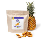 PAKKA ananas biologico e del commercio equo e solidale in pezzi da 1 kg, ananas essiccato biologico e del commercio equo e solidale, non zuccherato, non solforato, prodotto e riempito direttamente dal produttore in Colombia, vegano 1000 g Prodotti disidratati Naty Shop Variante 1: 450 G (1 confezione)