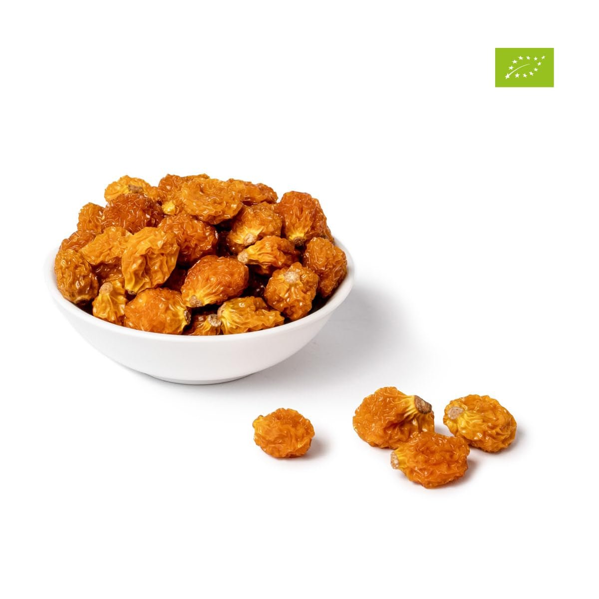 PAKKA Physalis biologico del commercio equo e solidale 1kg, olivello spinoso biologico e del commercio equo e solidale essiccato, non zuccherato, non solforato, prodotto e imbottigliato direttamente dal produttore in Colombia, vegano 1000g (1 confezione) Prodotti disidratati Naty Shop