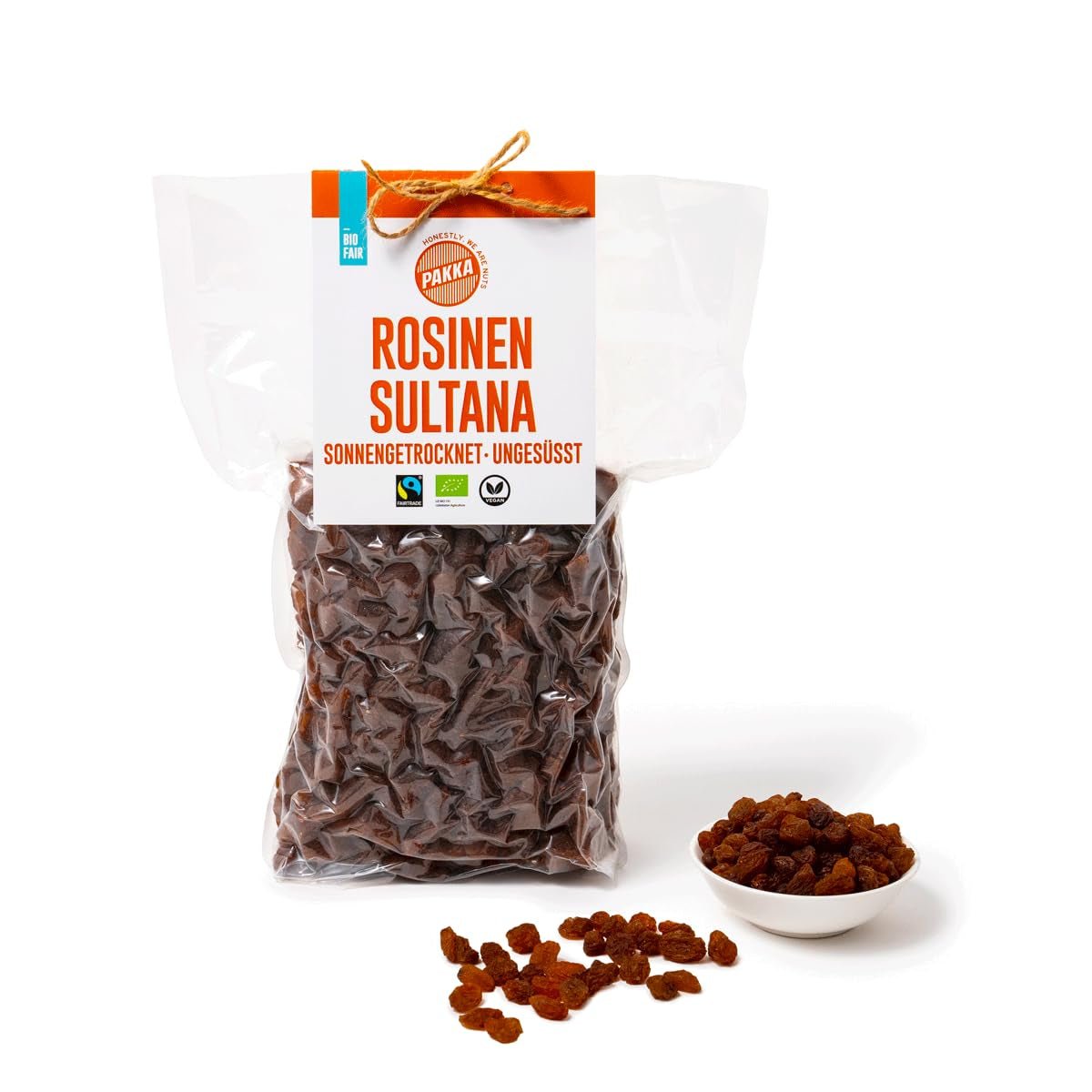 PAKKA - Uva sultanina biologica Fairtrade 1kg, sultanina senza semi, senza pelle ed essiccata al sole di Samarcanda Uzbekistan 1000g Prodotti disidratati Naty Shop Variante 1: 1kg (1 confezione)