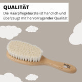 PARSA Beauty spazzola per capelli per bambini con pelo di capra - spazzola per capelli per bambini in legno di faggio certificato FSC® - spazzola per la cura dei peli fini di bambini - spazzola per bambini Bambini - Bagno e cura della pelle Naty Shop