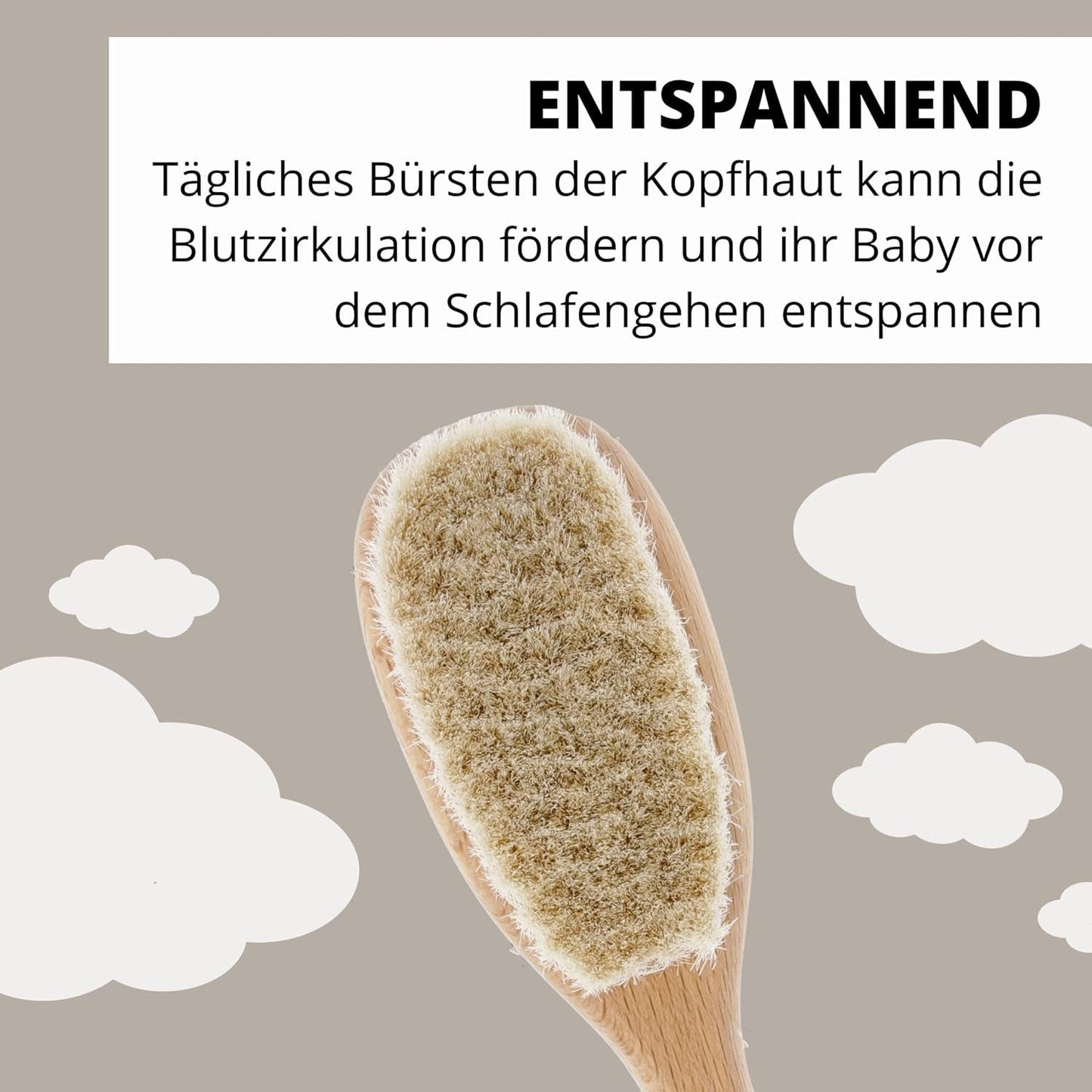 PARSA Beauty spazzola per capelli per bambini con pelo di capra - spazzola per capelli per bambini in legno di faggio certificato FSC® - spazzola per la cura dei peli fini di bambini - spazzola per bambini Bambini - Bagno e cura della pelle Naty Shop