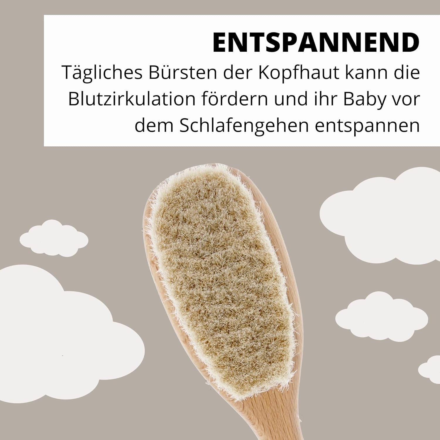 PARSA Beauty spazzola per capelli per bambini con pelo di capra - spazzola per capelli per bambini in legno di faggio certificato FSC® - spazzola per la cura dei peli fini di bambini - spazzola per bambini Bambini - Bagno e cura della pelle Naty Shop