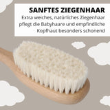 PARSA Beauty spazzola per capelli per bambini con pelo di capra - spazzola per capelli per bambini in legno di faggio certificato FSC® - spazzola per la cura dei peli fini di bambini - spazzola per bambini Bambini - Bagno e cura della pelle Naty Shop