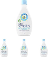PENATEN Ultra Sensitive Bath & Shampoo (400 ml), bagno e shampoo per neonati particolarmente delicato per la pelle molto sensibile dei neonati soggetta a neurodermite, gel doccia e shampoo per capelli senza profumo e coloranti Bambini - Bagno e cura della pelle Naty Shop 400 Ml (confezione da 4) Gel lavante