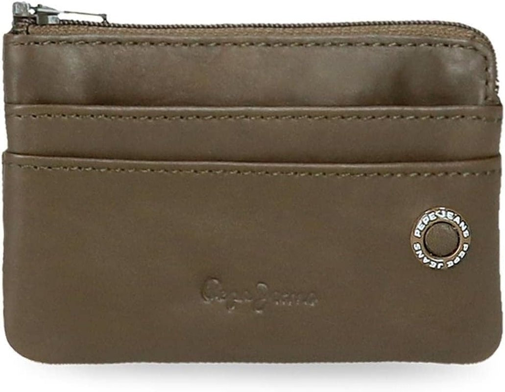 Portafoglio da uomo Pepe Jeans adge Naty Shop Portafoglio color kaki con badge