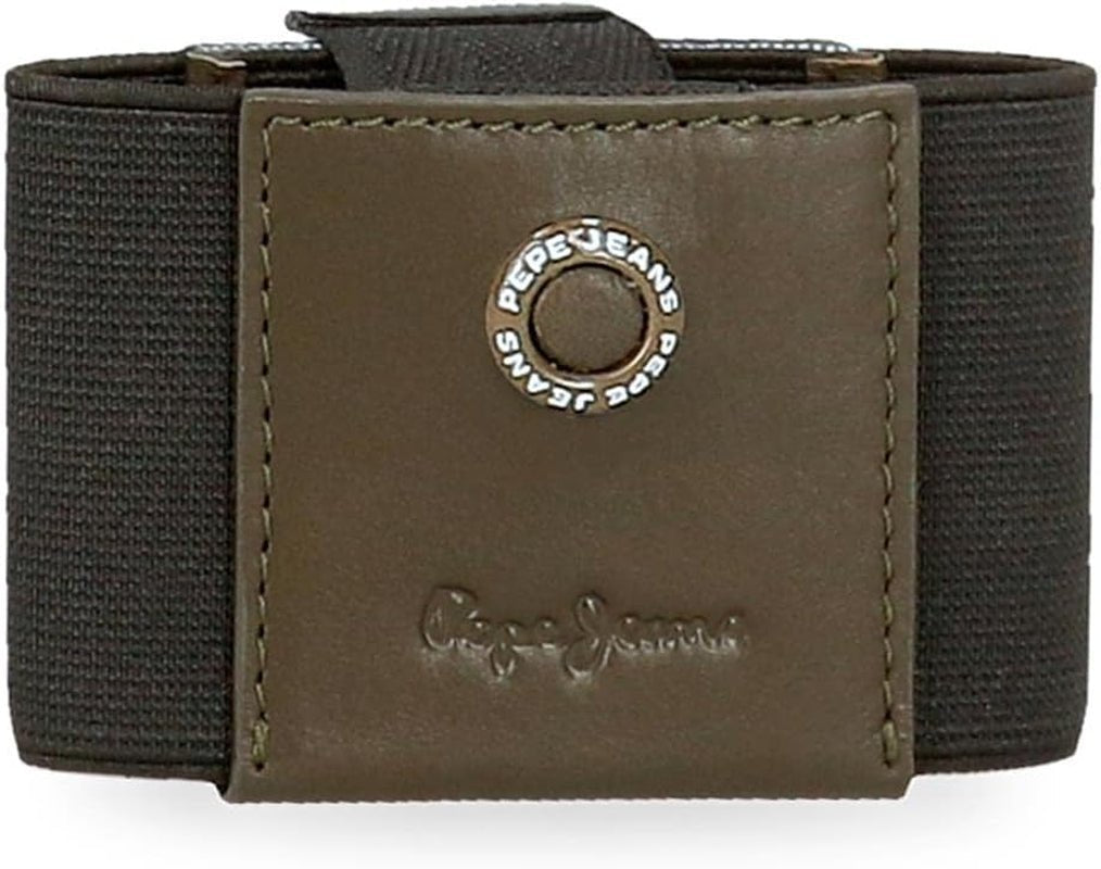 Pepe Jeans adge Portafoglio da uomo Naty Shop Khaki Porta carte in gomma