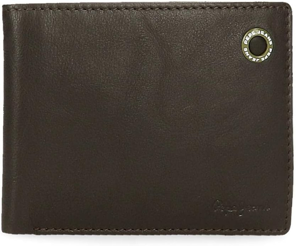 Portafoglio da uomo Pepe Jeans adge Naty Shop Tasca porta carte d'identità marrone