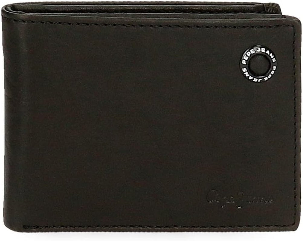 Portafoglio da uomo Pepe Jeans adge Naty Shop Portafoglio con badge nero