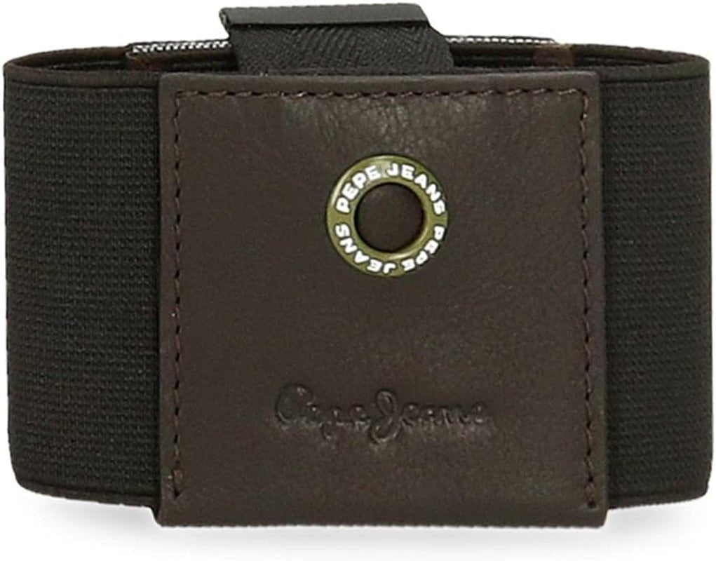 Pepe Jeans adge Portafoglio Uomo Naty Shop Marrone Porta carte in gomma