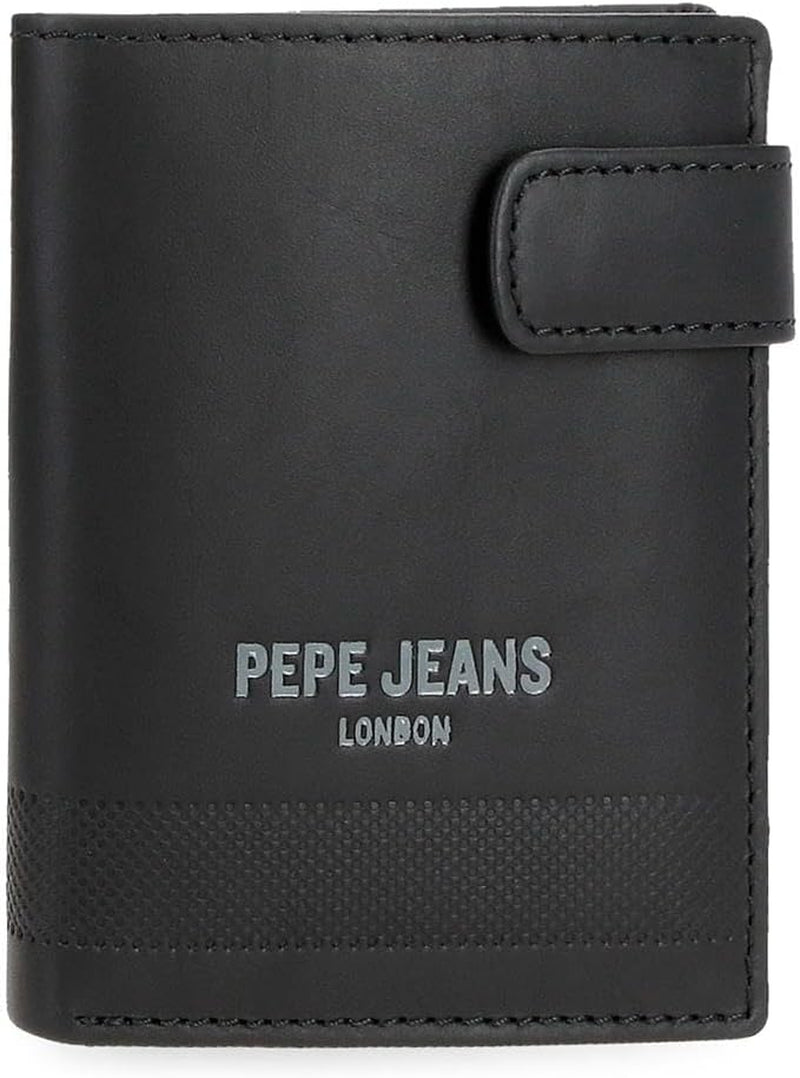 Pepe Jeans Portafogli profondi, portamonete, portafogli, ecopelle casual. Da Joumma Bags Naty Shop Portafoglio da donna Portafoglio con clic nero