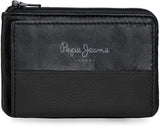 Pepe Jeans Joumma Bags Borsa doppia, Nero, 11 x 7 x 1,5 cm, Pelle, Nero, Taglia unica, Portafoglio Portafoglio da uomo Naty Shop Titolo predefinito