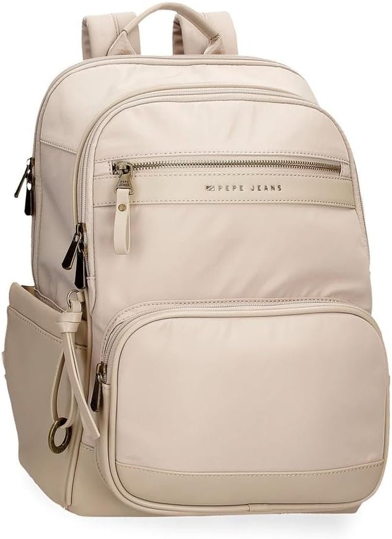 Pepe Jeans Morgan Zaini casual Borse da viaggio Beige Nero Ecopelle da donna di Joumma Borse Bagagli e attrezzatura da viaggio Naty Shop Zaino per PC beige