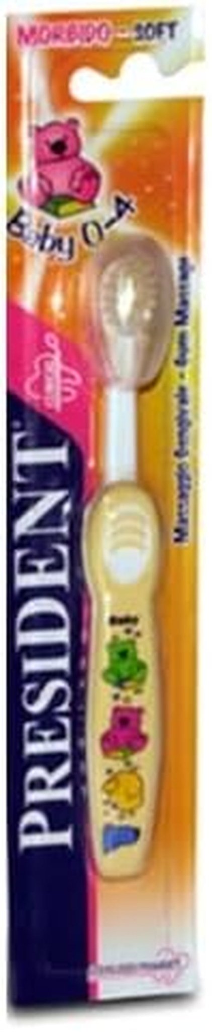 Spazzolino per bambini 0-4 anni Giallo o rosa, setole morbide con punte arrotondate, testina piccola e compatta per una corretta pulizia e un delicato massaggio delle gengive. Bambini - Bagno e cura della pelle Naty Shop Titolo predefinito
