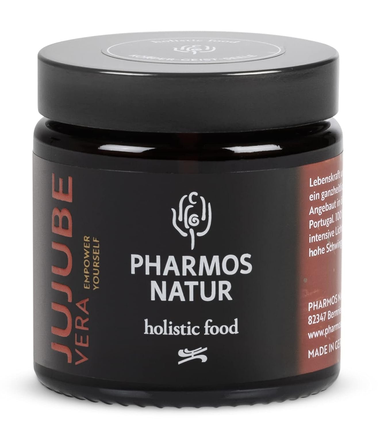 Pharmos Natur Giuggiola frutta in polvere 50 g - vegan, senza glutine - polvere secca alimentare naturale JujubeVera Prodotti disidratati Naty Shop Titolo predefinito