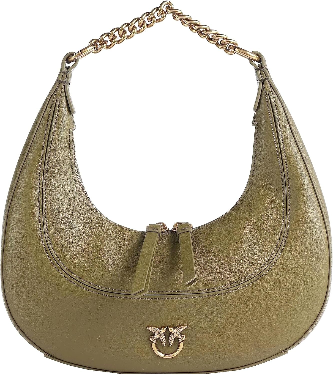 Pinko donna BRIOCHE HOBO Mini KALB MORB, V62q_Green Thread-Antique Gold Borse Donna Naty Shop Titolo predefinito
