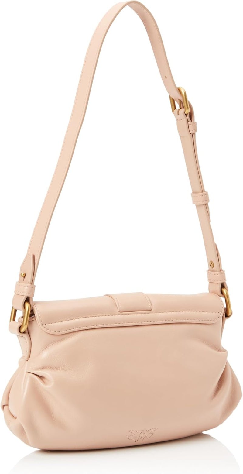 Pinko Borsa a spalla Jolene Mini Crystal Calf da donna, O81m_Chocolate Gold Borse Donna Naty Shop