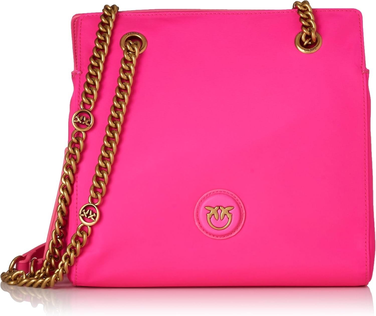 Pinko Shopper Donna Recycled Gate RECYCELTES Nylon + Borse Donna Naty Shop N17Q_Pink Pinko-Antique Gold