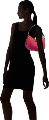 Borsa Pinko Half Moon mini in pelle colore sfumato, ya4l_Mult.fuchsia, arancione-nero Borse Donna Naty Shop