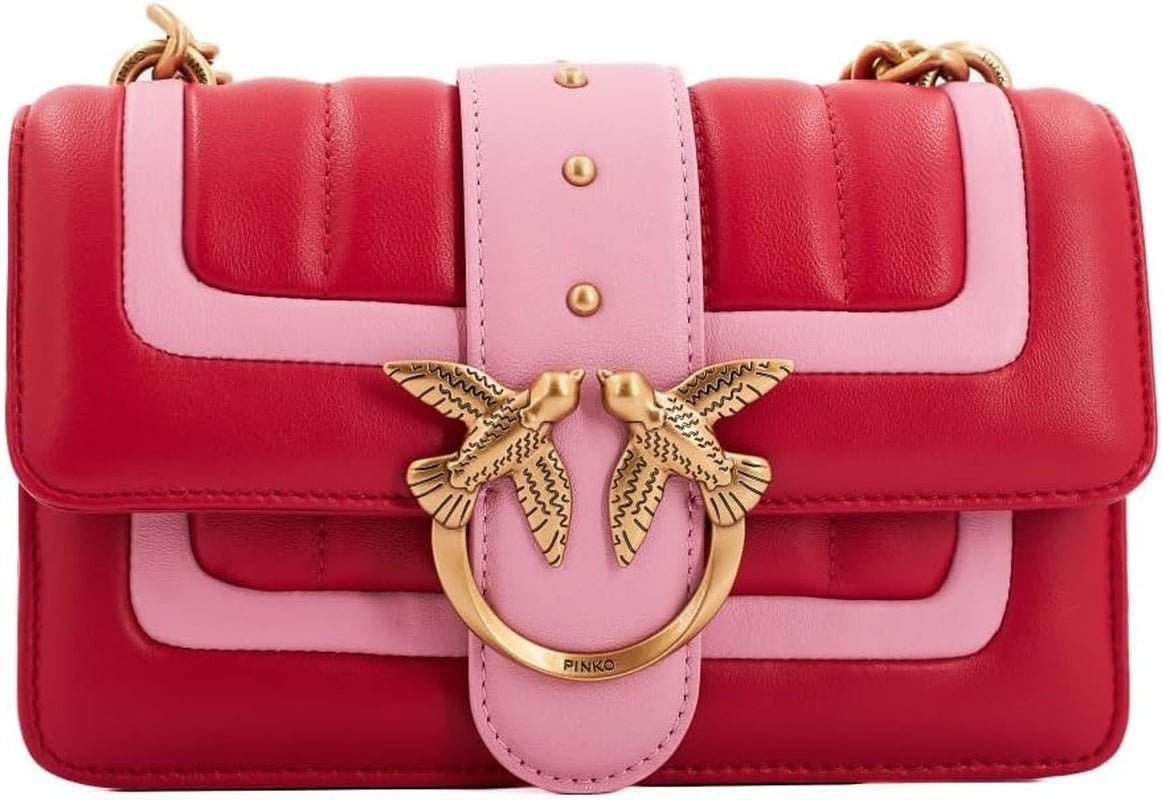 Pinko Borsa Ladies Love One Mini Cl Single Side Sheep Nappa Line Quilt Donna Borse Naty Shop Rn4Q_rosso/rosa-oro antico