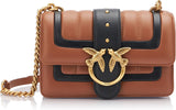 Pinko Borsa Ladies Love One Mini Cl Single Side Sheep Nappa Line Quilt Bag Donna Borse Naty Shop Lz9Q_Brown/Negru-Antic-Gold