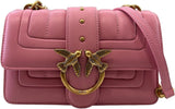 Pinko Ladies Love One Mini Cl Single Side Sheep Nappa Line Quilt Bag Borse Donna Naty Shop P31Q_Marine oro antico