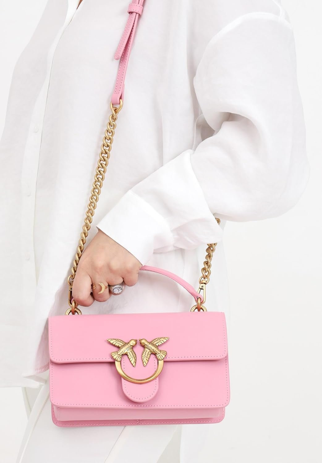 Pinko Ladies Love One Mini Borsa Leggera in Vitello Seta Borse da Donna Naty Shop