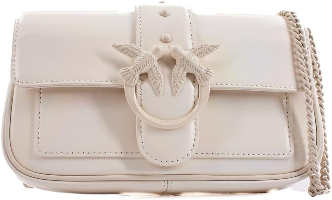 Pinko Borsa Ladies Love One Pocket C Naplack Color Block Donna Borse Naty Shop Z14B_White + color block bianco