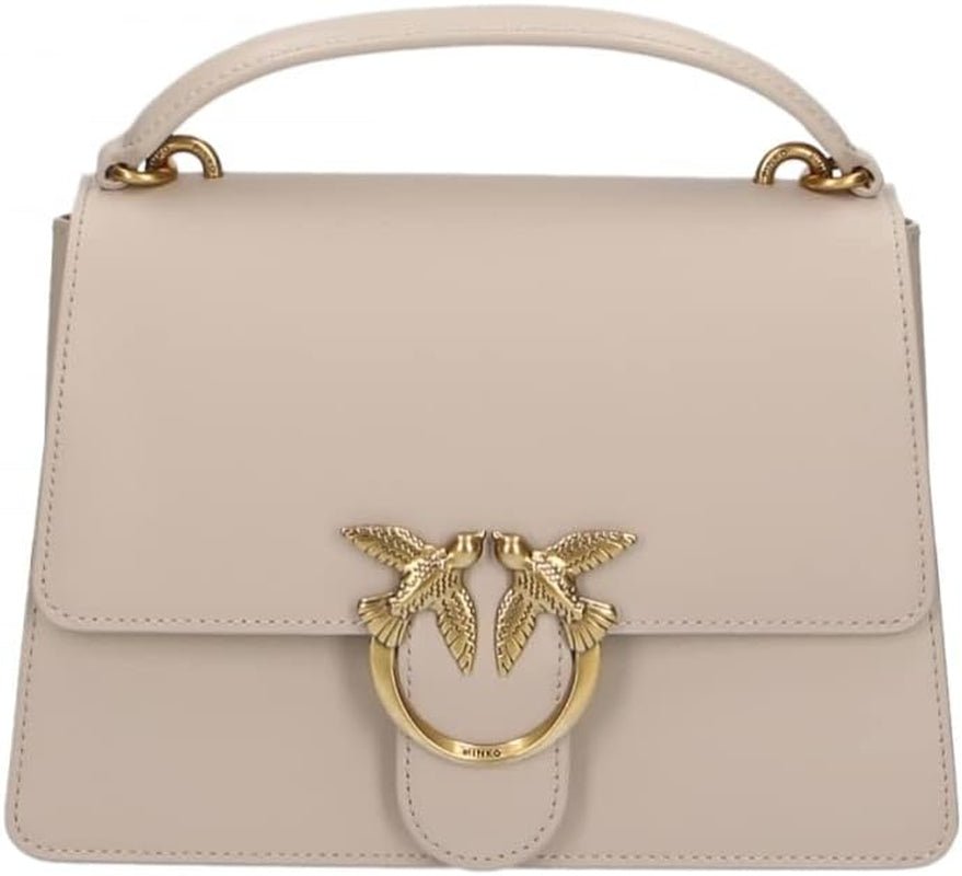 Pinko Ladies Love One Borsa Top Handle Classic Li Borse Donna Naty Shop I30Q_Grey Pinguino-Antique Gold