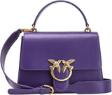 Pinko Ladies Love One Borsa Top Handle Classic Li Borse Donna Naty Shop J11Q_Violet Plumeria-Antique Gold