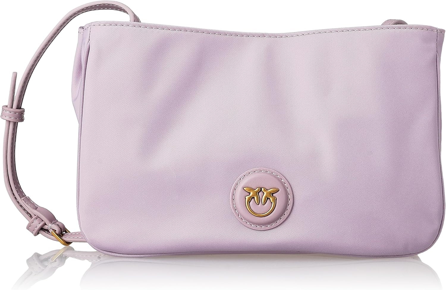 Pinko Ladies Recycled Gate Flat HORIZONTAL REPEATED Borse Donna Naty Shop Y48Q_Tulipano Viola-Antico Oro