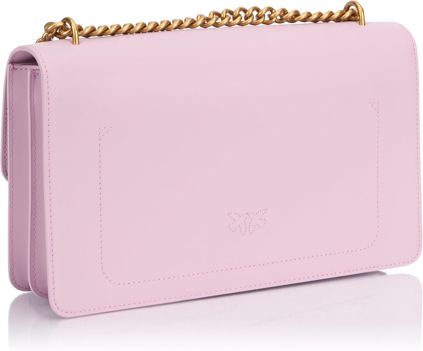 Borsa Pinko Love One Classic Dc in pelle di vitello, wgq_lilac- oro antico Borse Donna Naty Shop