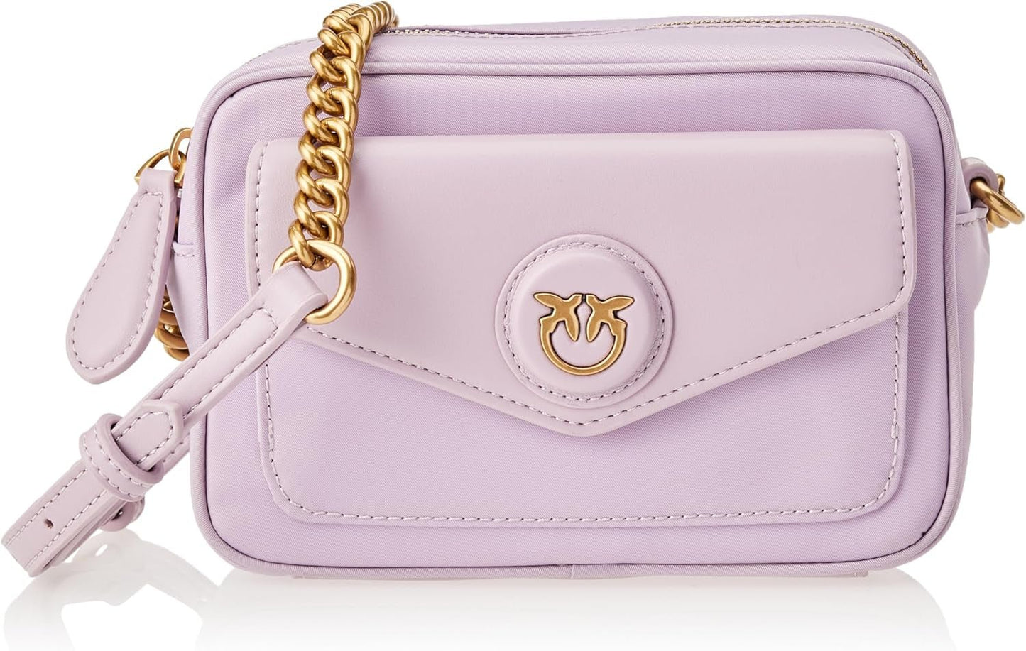 Pinko Nyllo Gate Camera CASE Recycled NYLO Borse Donna Naty Shop Y48Q_Tulip viola-oro antico