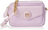 Pinko Nyllo Gate Camera CASE Recycled NYLO Borse Donna Naty Shop Y48Q_Tulip viola-oro antico