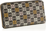 Pinko Ryder Portafoglio da Donna con Zip in Pelle Stampa Logo Accessori da Viaggio, Zm7q_Black/Marrone/Bianco.Antique Go Wallet Donna Naty Shop