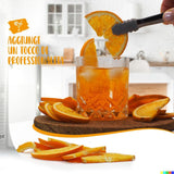 Arance fresche liofilizzate a mezze fette - arance disidratate a freddo per cocktail professionali frutta fresca liofilizzata frutta secca per cocktail - confezione da 1 litro ca. 70 prodotti disidratati Naty Shop