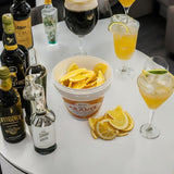 Arance fresche liofilizzate a mezze fette - arance disidratate a freddo per cocktail professionali frutta fresca liofilizzata frutta secca per cocktail - confezione da 1 litro ca. 70 prodotti disidratati Naty Shop