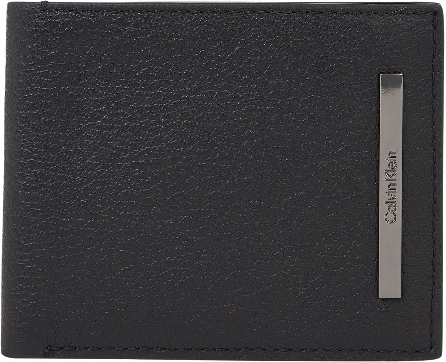 Portafoglio da uomo Calvin Klein Modern Bar Bifold in pelle, Nero (Ck Black), Taglia unica Portafoglio da uomo Naty Shop Titolo predefinito