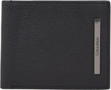 Portafoglio da uomo Calvin Klein Modern Bar Bifold in pelle, Nero (Ck Black), Taglia unica Portafoglio da uomo Naty Shop Titolo predefinito