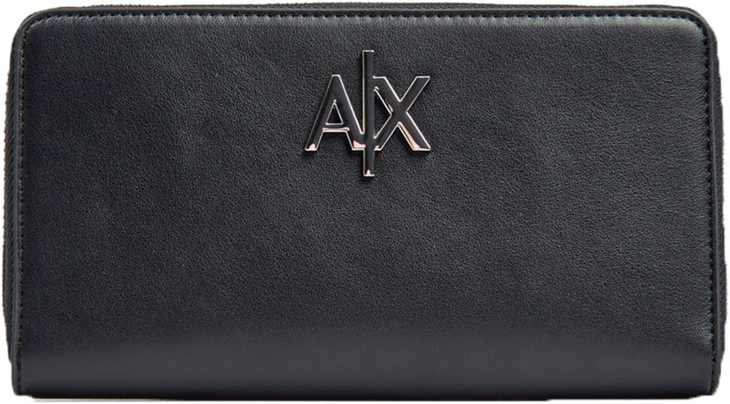 Armani Exchange Portafoglio bi-fold da donna con logo in rilievo Melrose Naty Shop Portafoglio da uomo