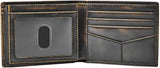 Portafoglio bifold da uomo in pelle Fossil Wade 11,43 cm L x 1,905 cm L x 8,89 cm A Portafoglio da uomo Naty Shop