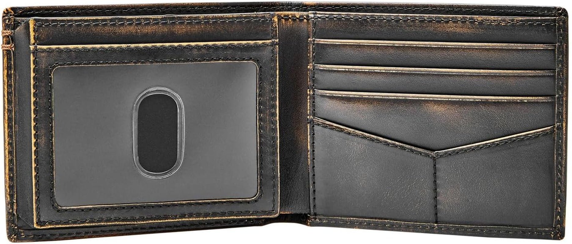 Portafoglio bifold da uomo in pelle Fossil Wade 11,43 cm L x 1,905 cm L x 8,89 cm A Portafoglio da uomo Naty Shop