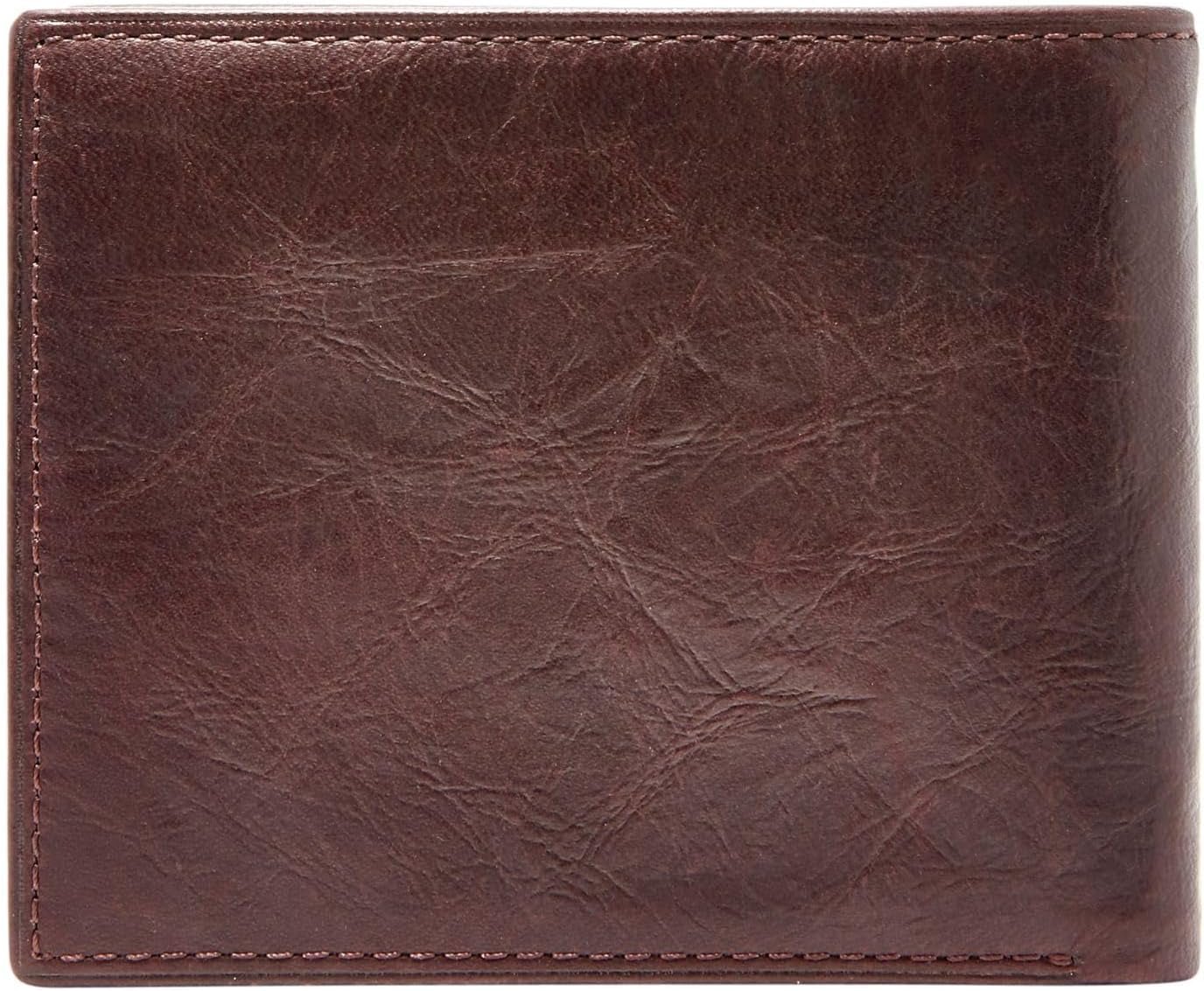 Portafoglio bifold da uomo in pelle Ingram Fossil 11,43 cm di lunghezza x 1,905 cm di larghezza x 8,89 cm di altezza Portafoglio da uomo Naty Shop