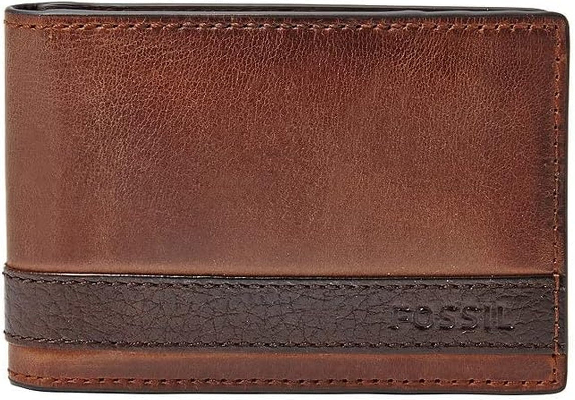 Portafoglio bifold in pelle Quinn da uomo Fossil 10 cm L x 1,5 cm L x 7 cm A Portafoglio da uomo Naty Shop