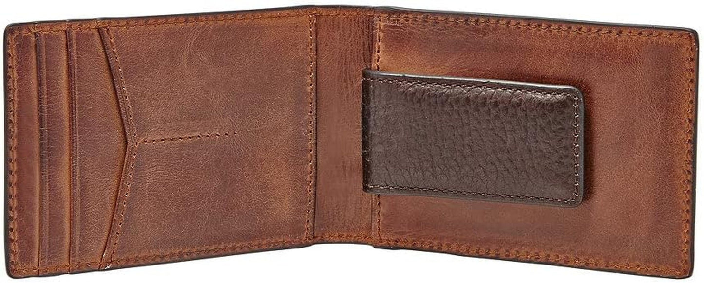 Portafoglio bifold in pelle Quinn da uomo Fossil 10 cm L x 1,5 cm L x 7 cm A Portafoglio da uomo Naty Shop