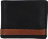 Portafoglio bifold da uomo in pelle Fossil Quinn 11,43 cm L x 2,54 cm L x 9,525 cm A Portafoglio da uomo Naty Shop Nero